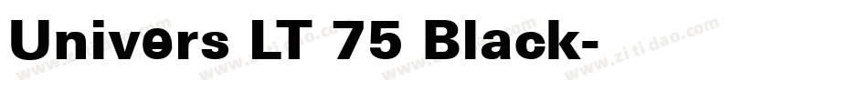 Univers LT 75 Black字体转换